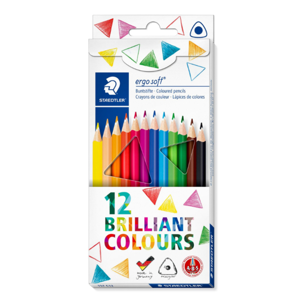 STAEDTLER Ergosoft 157, Colour Pencils, 12 pcs