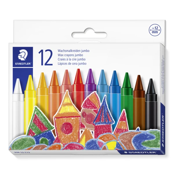 STAEDTLER Noris Club Jumbo 229 Wax Crayons, 12 pcs – Main picture