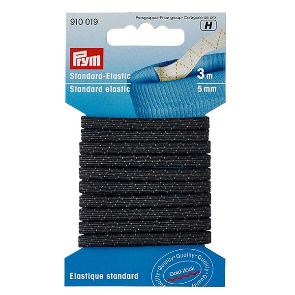 Prym Elastic Black 5 mm, 3 m