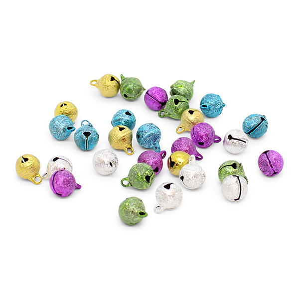 HobbyArts Bells Metallic pastel 10 mm, 30 pcs