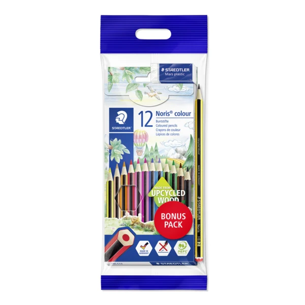 STAEDTLER Noris Club Coloured pencils + Pencil & Eraser, 12 + 2 pcs – Main picture