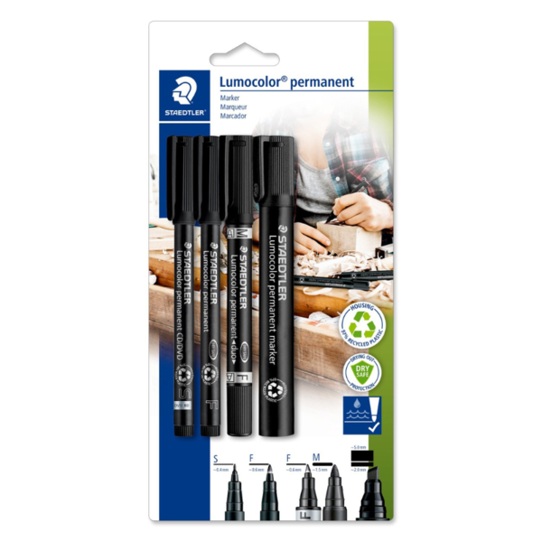 STAEDTLER Lumocolor Mix Set, 4 pcs