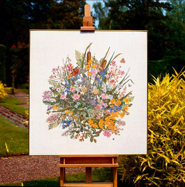 Embroidery kit Aquatic plants on Aida