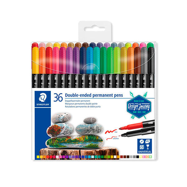 STAEDTLER Double-ended Permanent Pens, 36 pcs