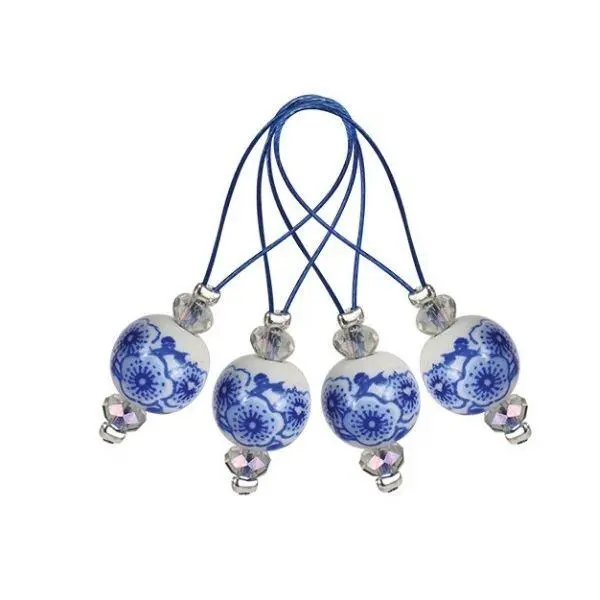 KnitPro ZOONI Stitch Markers Blooming Blue, 12 pcs