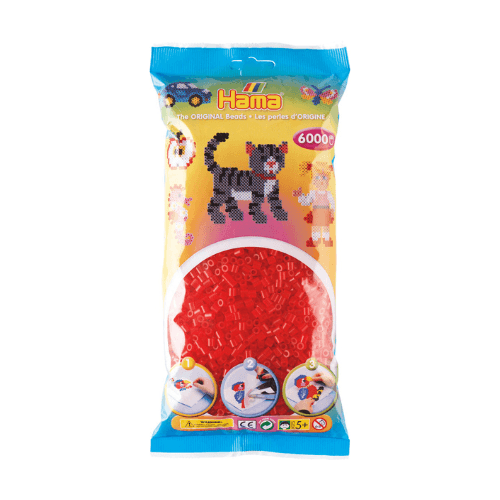 Hama Midi Beads, Transparent, 6000 pcs