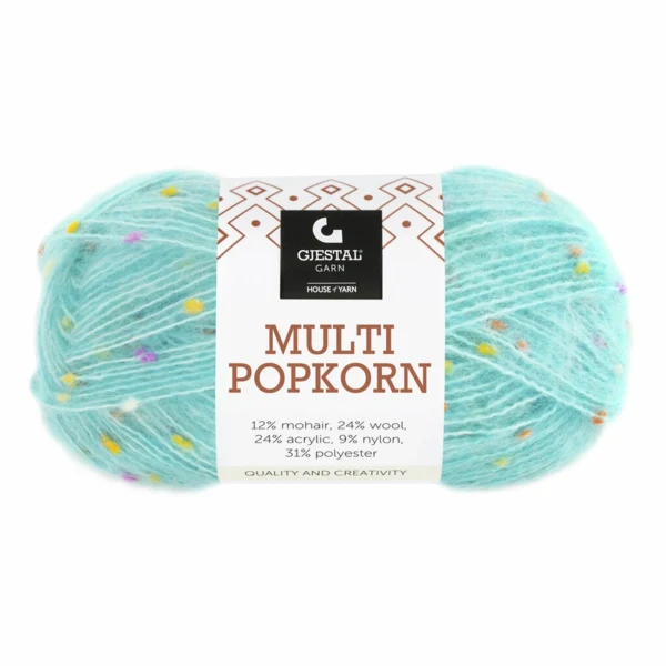 Gjestal Multi Popkorn 507 Light Turquoise