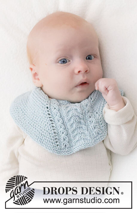 45-16 Cables and Cuddles Bib by DROPS Design
