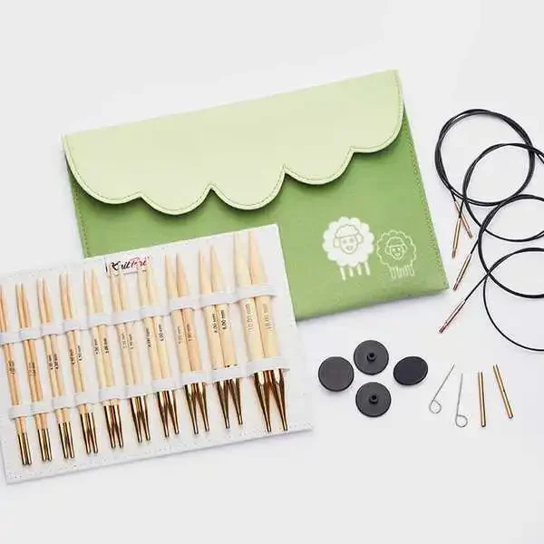 KnitPro Bamboo Interchangeable Circular Needle Set Deluxe