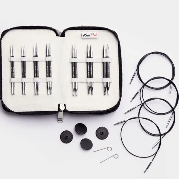 KnitPro Karbonz Special Interchangeable Circular Needle Set, Midi, 4 inches