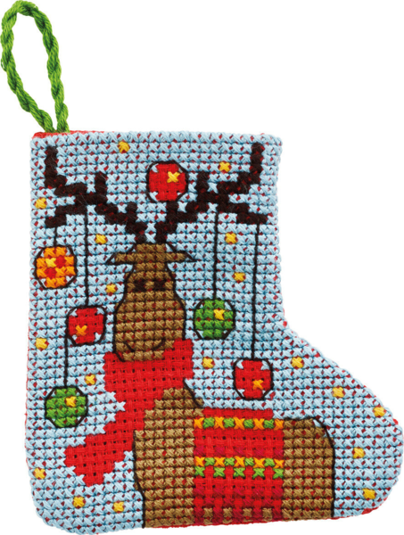 Embroidery Kit Moose 7 x 7 cm / 2.76 x 2.76 in