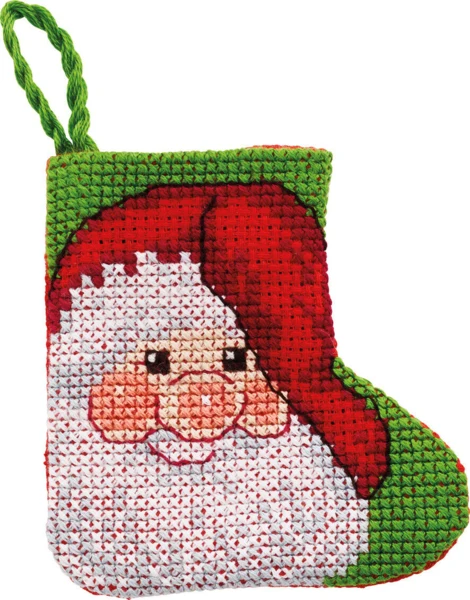 Embroidery Kit Santa Claus 7 x 7 cm / 2.76 x 2.76 in