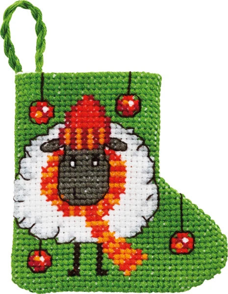 Embroidery Kit The Sheep 7 x 7 cm / 2.76 x 2.76 in