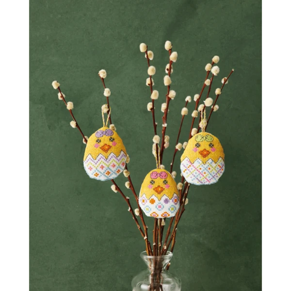 Decorative Eggs 3-pack, 6 x 7 cm