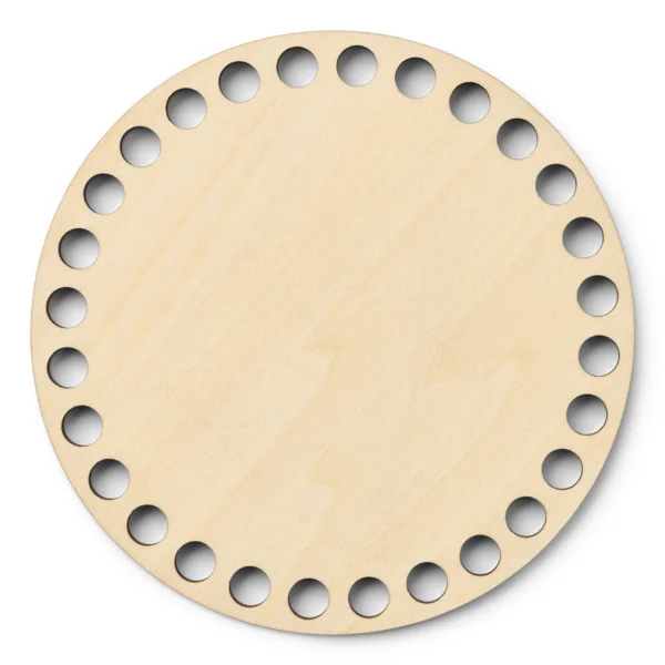 LindeHobby Bag Base, Round, Plywood 12 cm
