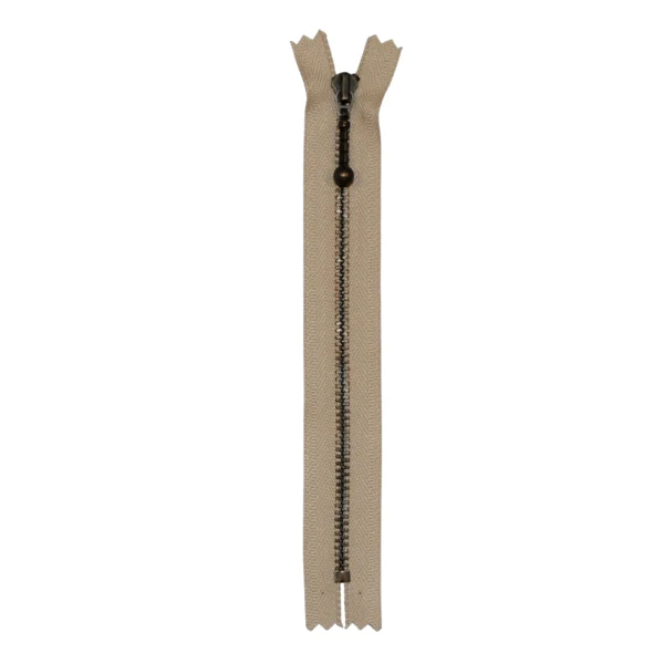YKK Fixed Zipper Antique Brass 4 mm 23 cm 572 Sand