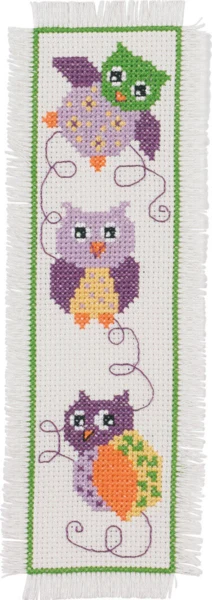 Embroidery Kit Owls 7 x 22 cm / 3 x 9 in