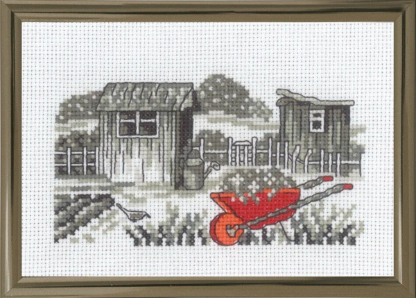 Embroidery Kit Wheelbarrow R5794 15 x 10 cm / 5.91 x 3.94 in