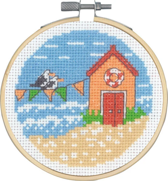 Embroidery Kit Bunting / Seagulls w/ 5810/10 10Ø / 10 cm dia./ 3.94 in dia.