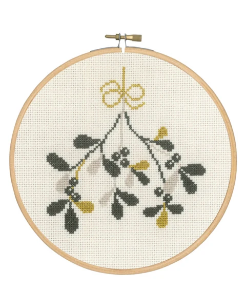 Embroidery Kit Mistletoe 18Ø / 7.09 in dia.