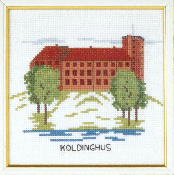 Embroidery Kit Koldinghus 15 x 15 cm / 5.91 x 5.91 in