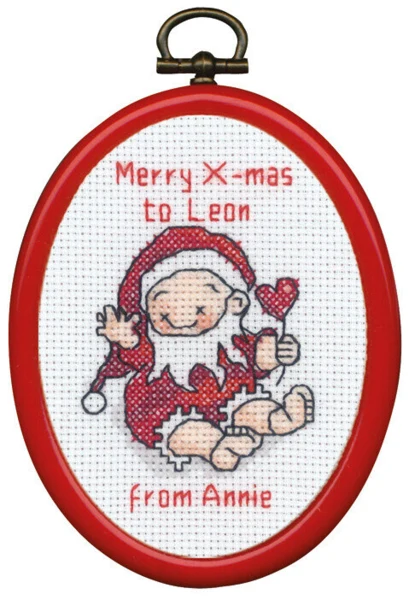 Embroidery Kit Sitting elf w/5961/30 7 x 9 cm / 3 x 4 in