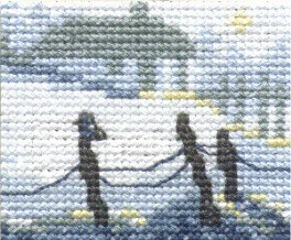 Embroidery Kit Snow 5 x 6.5 cm / 1.97 x 2.56 in