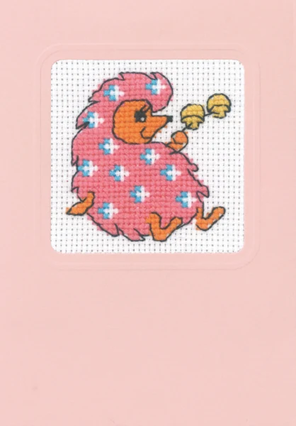 Embroidery Kit Hedgehog with 2 Mushrooms 9 x 13 cm / 3.54 x 5.12 in
