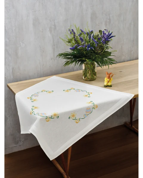 Embroidery Kit Daffodils & Eggs 80 x 80 cm / 31.5 x 31.5 in