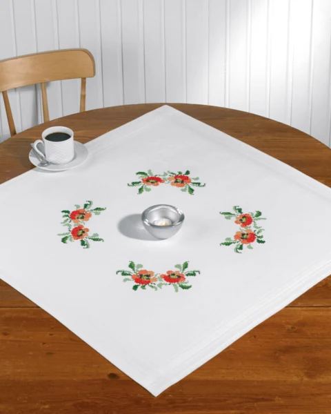 Embroidery Kit Poppies XXX 80 x 80 cm / 31.50 x 31.50 in