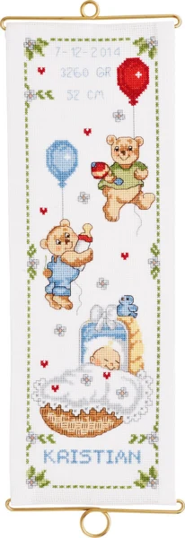 Embroidery Kit Kristian baptism M/5188/14 14 x 40 cm / 5.51 x 15.75 in