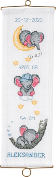 Embroidery Kit Christening Aleksander w/5188/14 14cm / 5.51in x 44cm / 17.32in