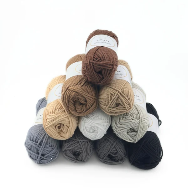 LindeHobby Cotton 8/8 – Natural Harmony, 10 balls