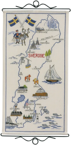 Embroidery Kit Sweden B5123/30 x 2 30 x 55 cm / 11.81 x 21.65 in