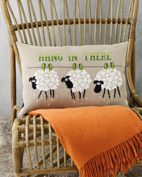 Embroidery Kit Hang in there 58 x 40 cm / 22.83 x 15.75 in