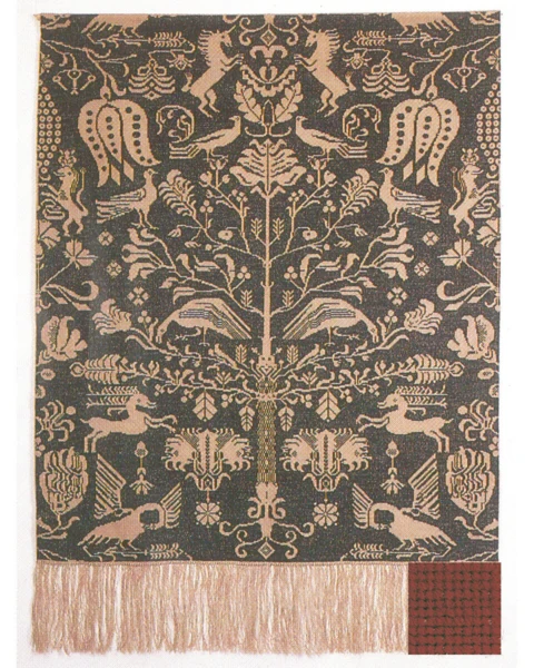 Embroidery Kit Partition wall red 101 x 140 cm / 40 x 55 in