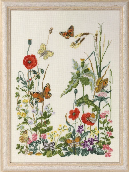 Embroidery Kit 8 butterflies 33 x 45 cm / 12.99 x 17.72 in R5409