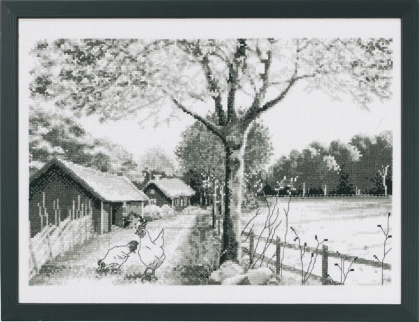 Embroidery Kit In the Countryside 40 x 30 cm / 15.75 x 11.81 in
