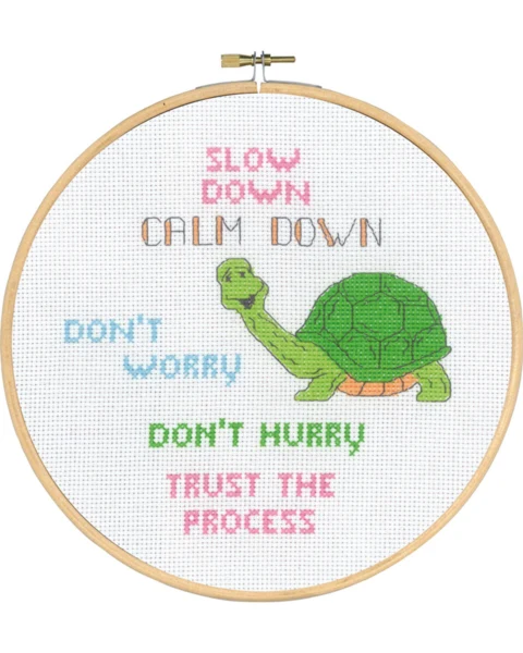 Embroidery Kit Slow down m/5810/20 20 cm / 7.87 in dia.