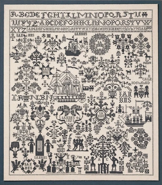 Embroidery Kit Sampler 65 x 72 cm / 26 x 28 in