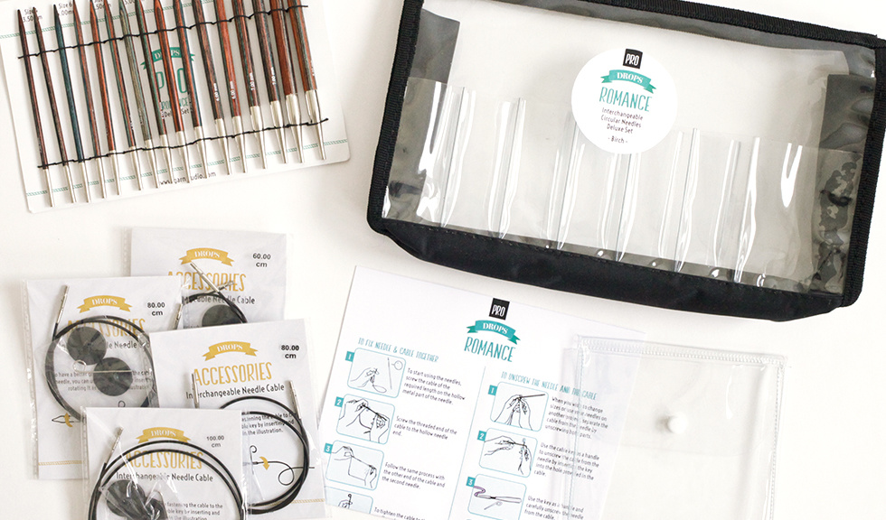 DROPS Pro Romance Interchangeable Circular Needle Set Deluxe
