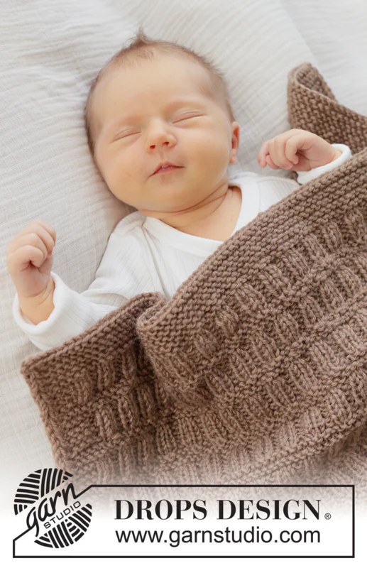 51-2 Cocoa Dream Blanket by DROPS Design