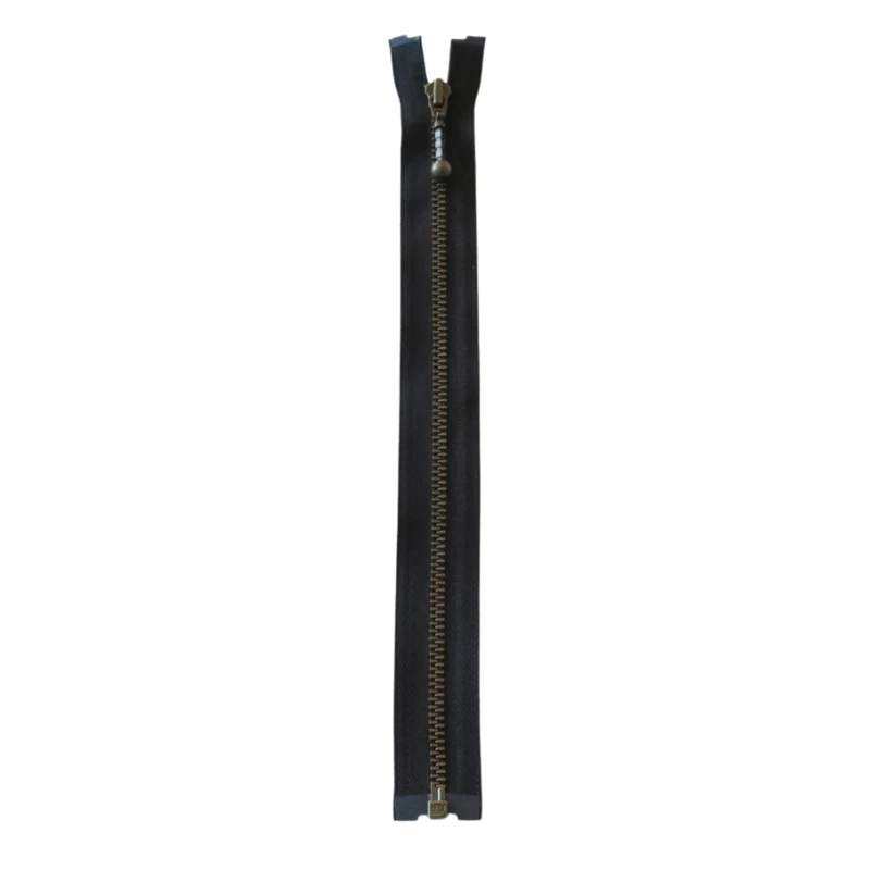 YKK Divisible Metal Zip 4 mm (25-65 cm) 580 Black, Antique brass