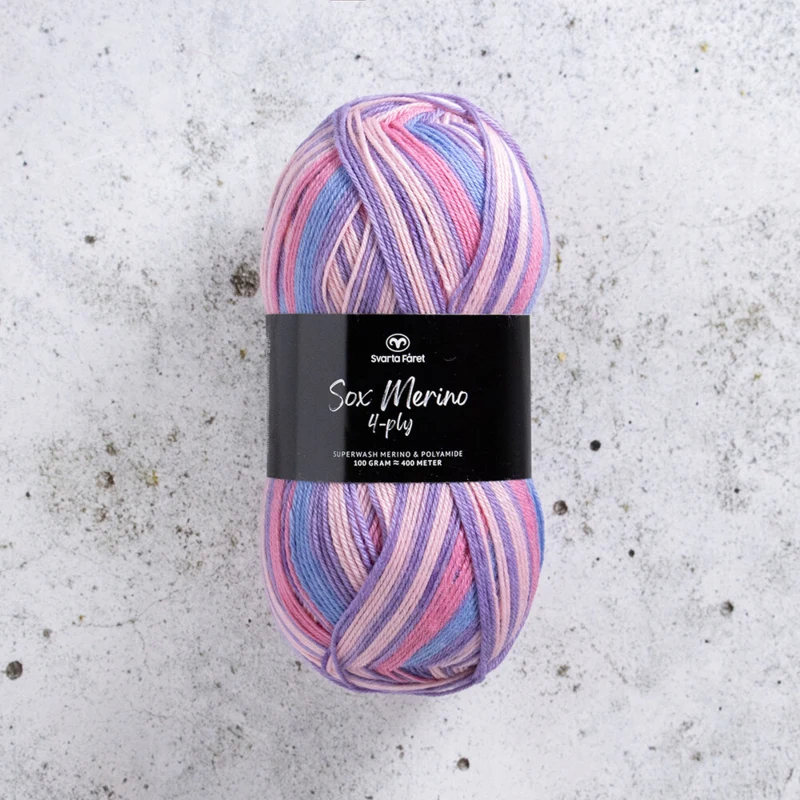 Svarta Fåret Sox Merino 4 ply 08 Bubblegum pop