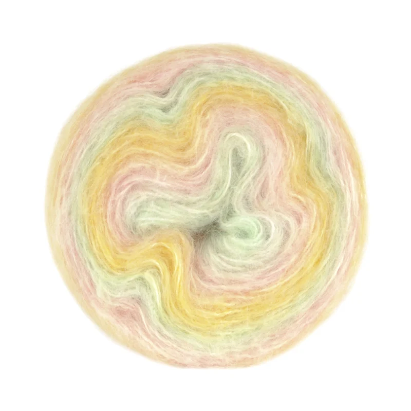 Gjestal Poppis 3108 Pastel pink/green/yellow gradient