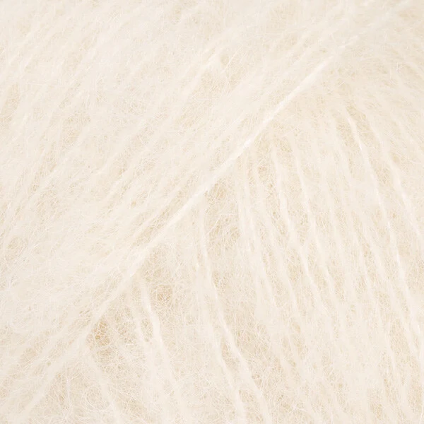 DROPS Brushed Alpaca Silk 01 Off white (Uni Colour)