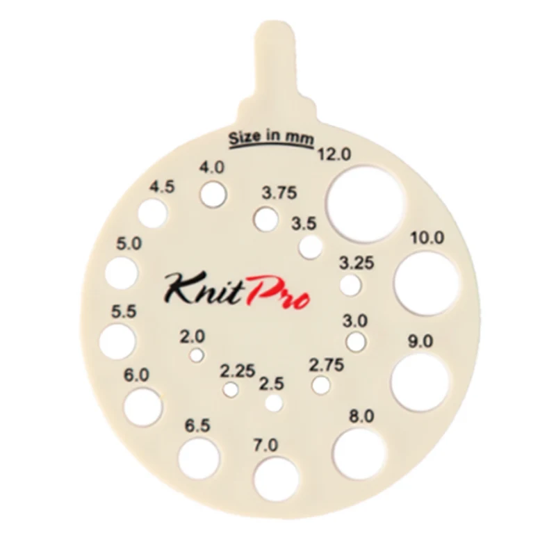 KnitPro Knitting Gauge Off White (2-12 mm)