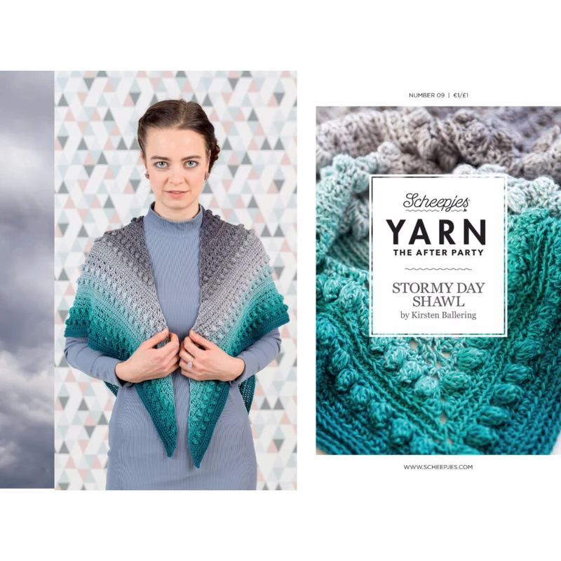 Pattern: The After Party No.09 English - Stormy Day Shawl - can only be bought together with 1 ngl Whirl