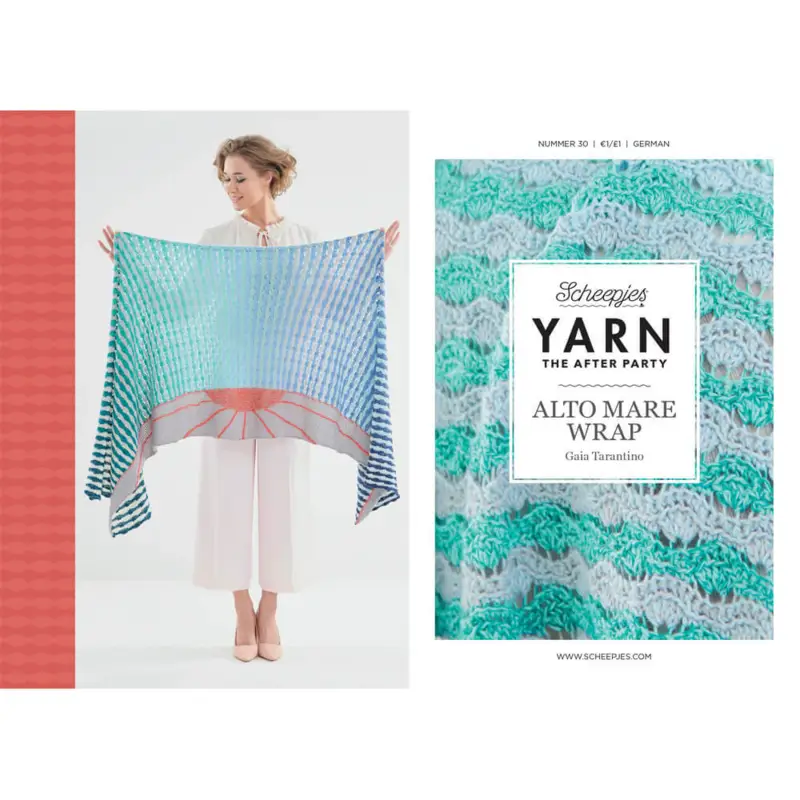 Pattern: The After Party No.30 English - Alto Mare Wrap - can only be bought together with 1 ngl Whirl
