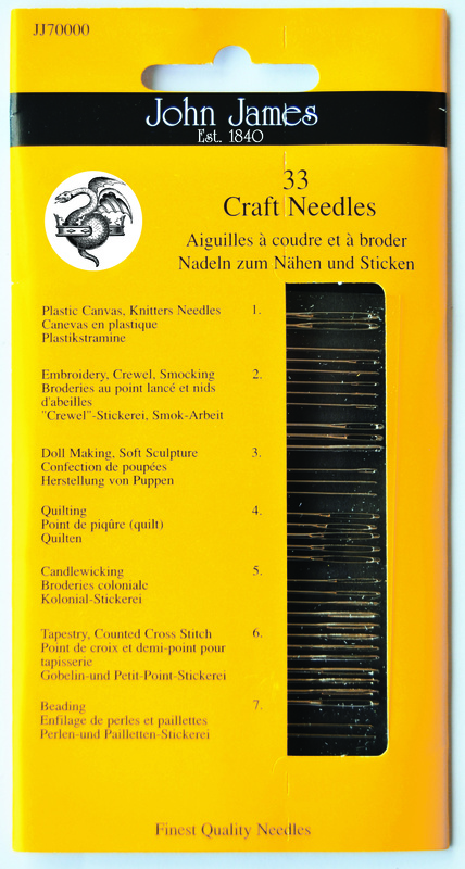 John James asstd. needles, 33 pcs